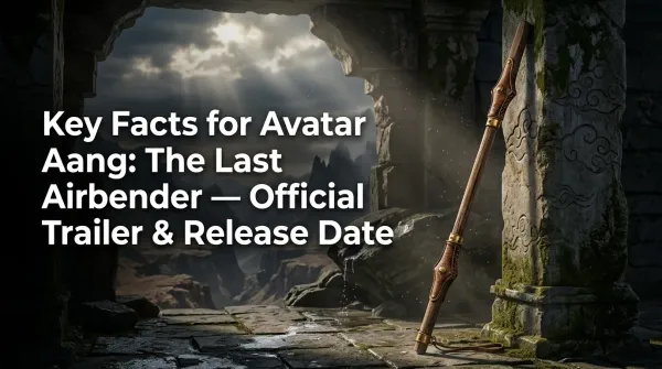Aang and Tagah in a key art still from the Avatar Aang: The Last Airbender trailer