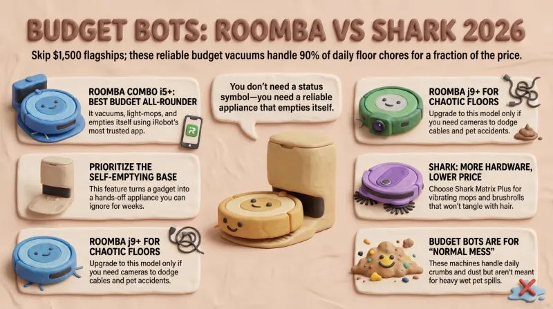 Best Budget Robot Vacuums: Roomba vs Shark (2026 Buyer's Guide)