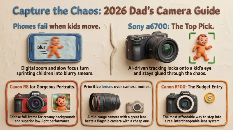 Best Mirrorless Cameras for Dads (2026 Buyer's Guide)