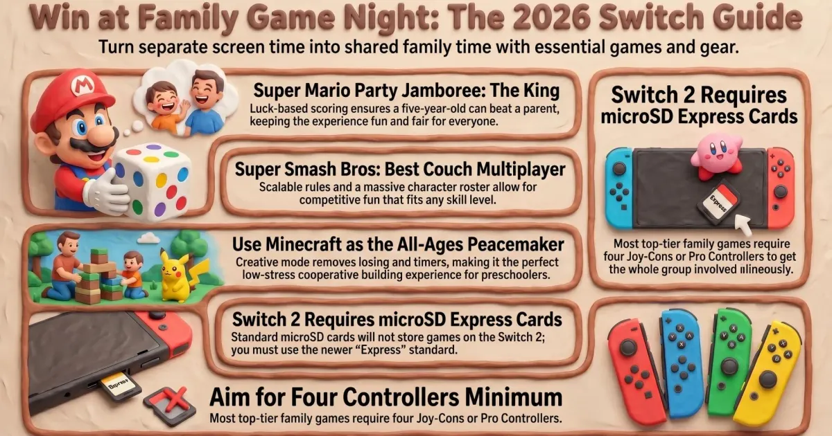 Neg Roms Best Nintendo Switch games for family game night 2026