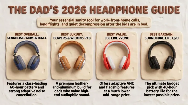 Best Over-Ear Headphones for Dads (2026 Buyer's Guide)