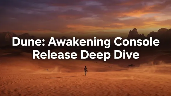 A lone survivor crossing the open desert of Arrakis in Dune: Awakening