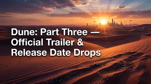 Paul Atreides and Chani in a key art still from the Dune: Part Three trailer
