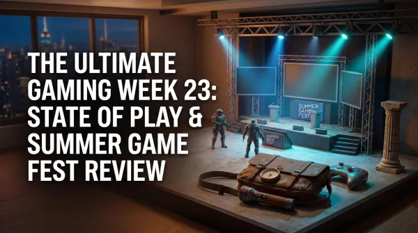 Gaming Week 23 2026 collage – Marvel's Wolverine, Tomb Raider, AC Black Flag Resynced and the Summer Game Fest stage