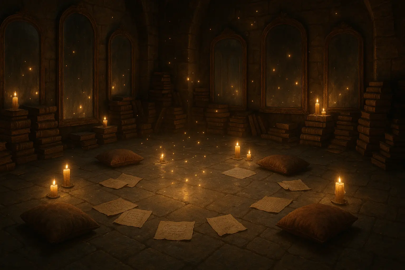 Dumbledore's Army practising spells in the Room of Requirement in Order of the Phoenix (2007)