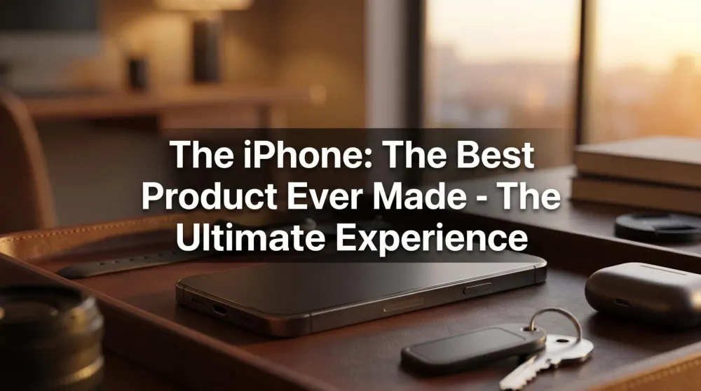 An iPhone Pro held up against a soft background, the one device that does everything in daily life