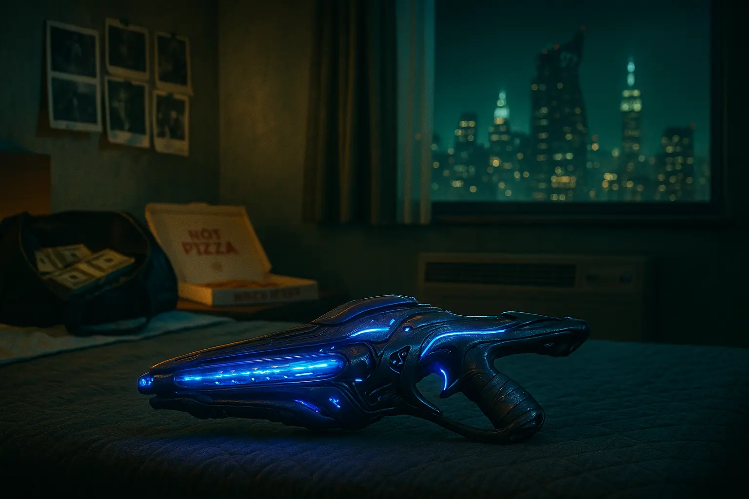A young couple wielding a leftover Chitauri weapon in the Item 47 One-Shot