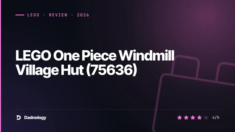 Dadnology title card: LEGO One Piece Windmill Village Hut (75636) review: It begins