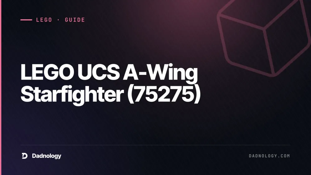Dadnology title card: LEGO UCS A-Wing Starfighter (75275) review: Red speed