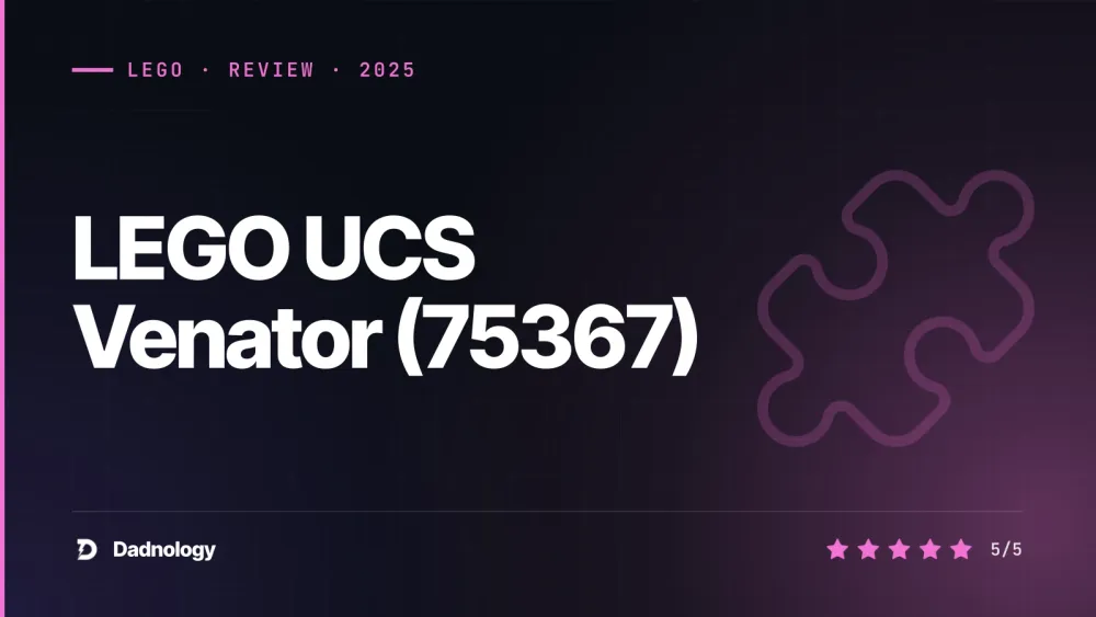 Dadnology title card: LEGO UCS Venator (75367) review: Clone Wars in UCS scale