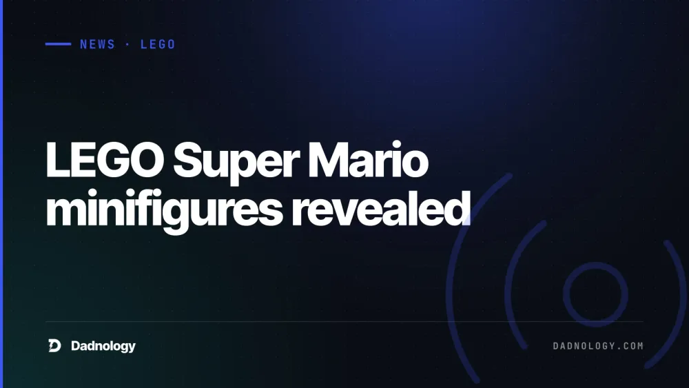 Dadnology title card: LEGO Super Mario minifigures revealed: 8 new sets for 2027