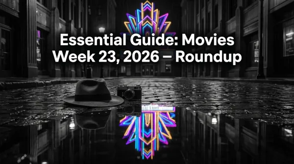 Movies Week 23 2026 collage – GOAT animated roarball arena, Vox Machina Season 4 party, Spider-Noir black and white city