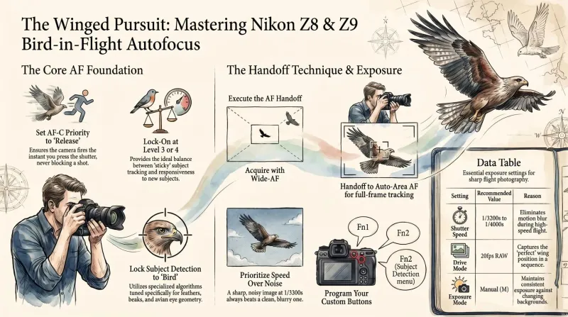 Nikon Z8 & Z9 Bird-in-Flight AF Settings: The Complete Setup Guide