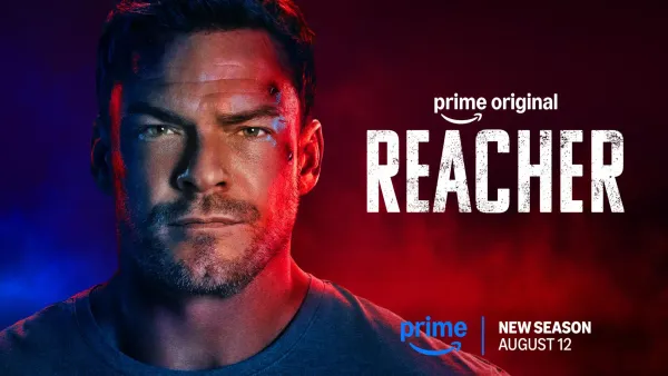Reacher season 4 key art with Alan Ritchson in close-up under the Prime Video logo and the new-season date