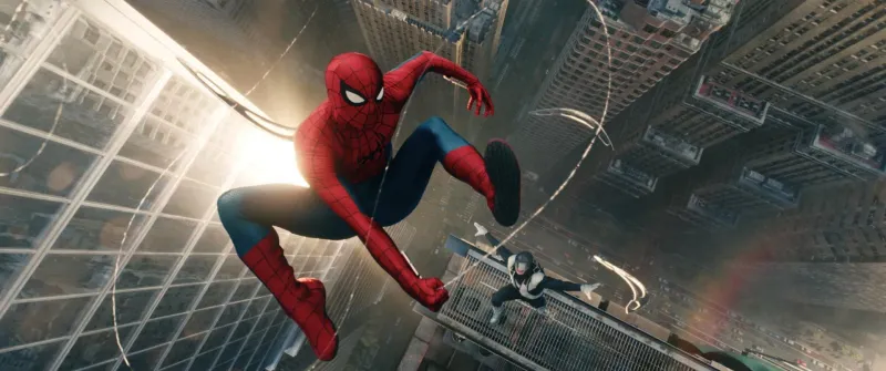 Spider-Man swinging to the rescue in Spider-Man: Brand New Day
