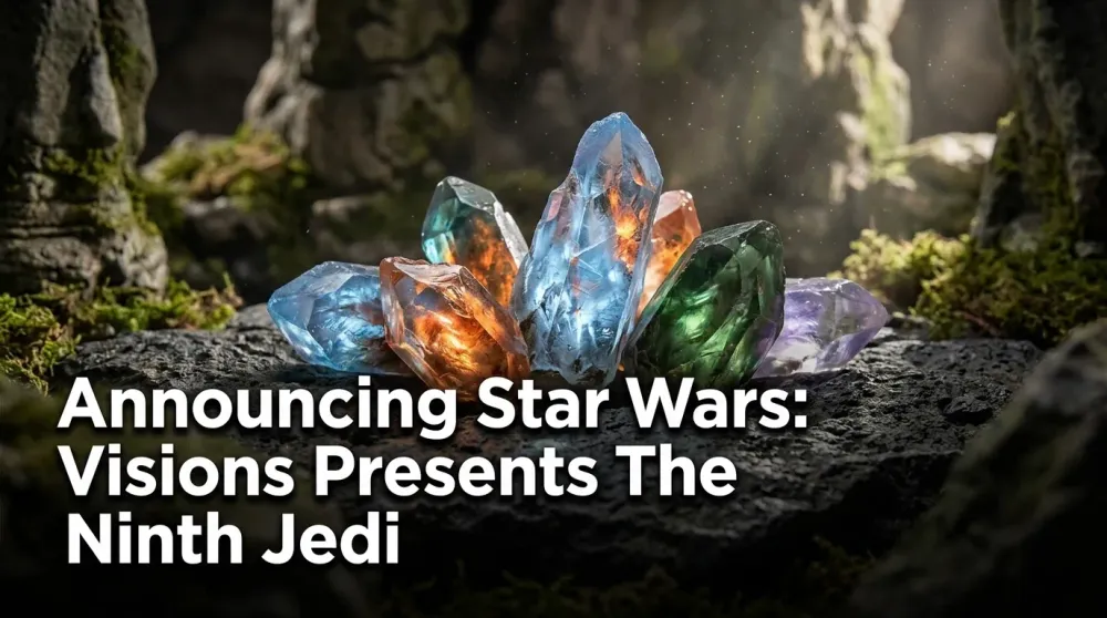 Kara wielding a colour-shifting lightsaber in official key art for Star Wars: Visions Presents The Ninth Jedi
