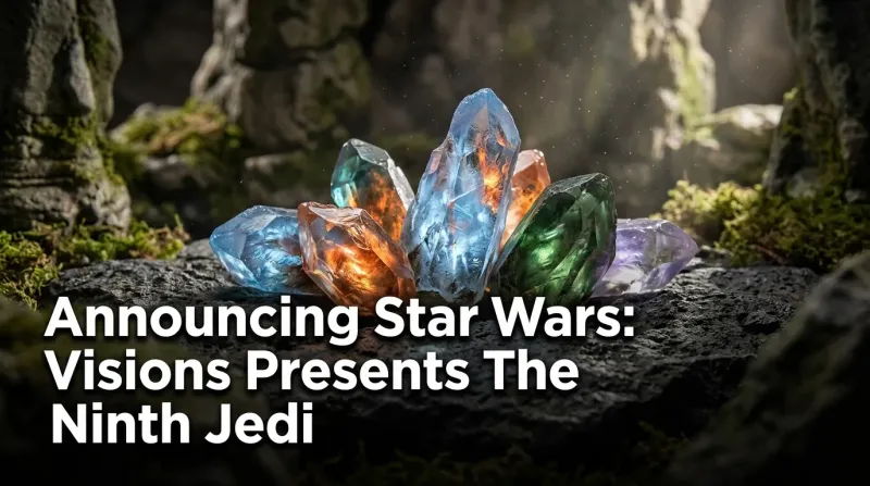 Kara wielding a colour-shifting lightsaber in official key art for Star Wars: Visions Presents The Ninth Jedi