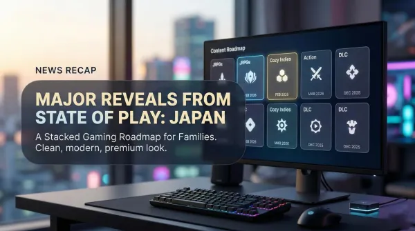 Collage of trailers and key art from State of Play: Japan, November 2025