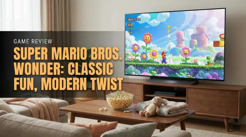 Mario and friends exploring colorful levels in Super Mario Bros. Wonder