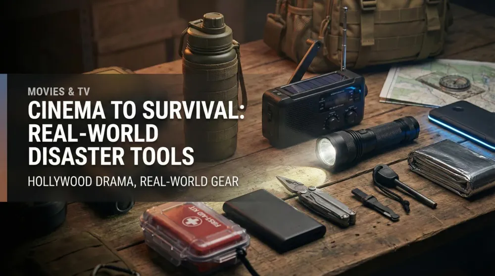 A perfectly organized tactical Go-Bag with various survival tools