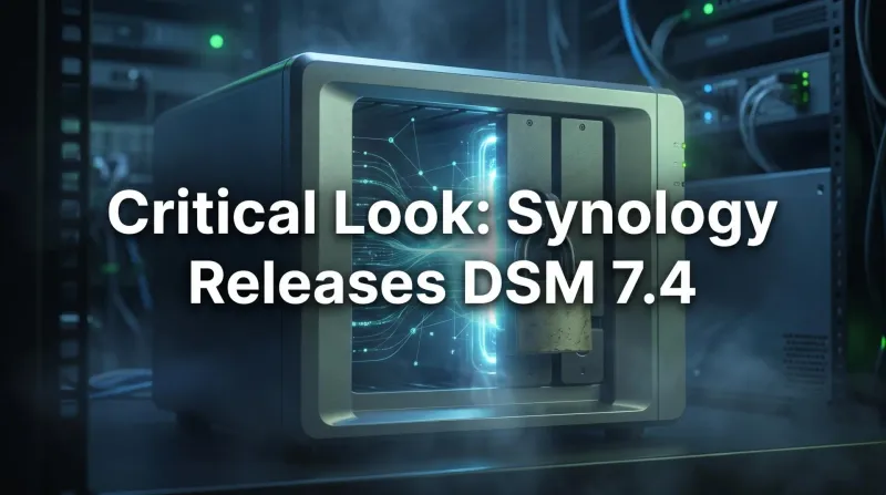 Synology DiskStation NAS running the new DSM 7.4 interface with the DSM Agent AI panel open