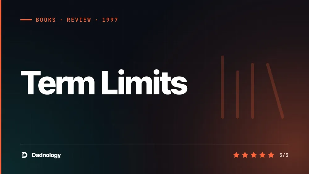 Dadnology title card: Term Limits review – The debut without Mitch Rapp
