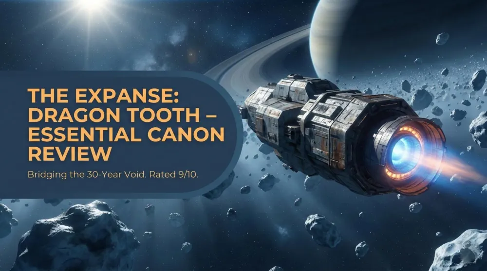 The cover of The Expanse: Dragon Tooth comic featuring the Rocinante crew