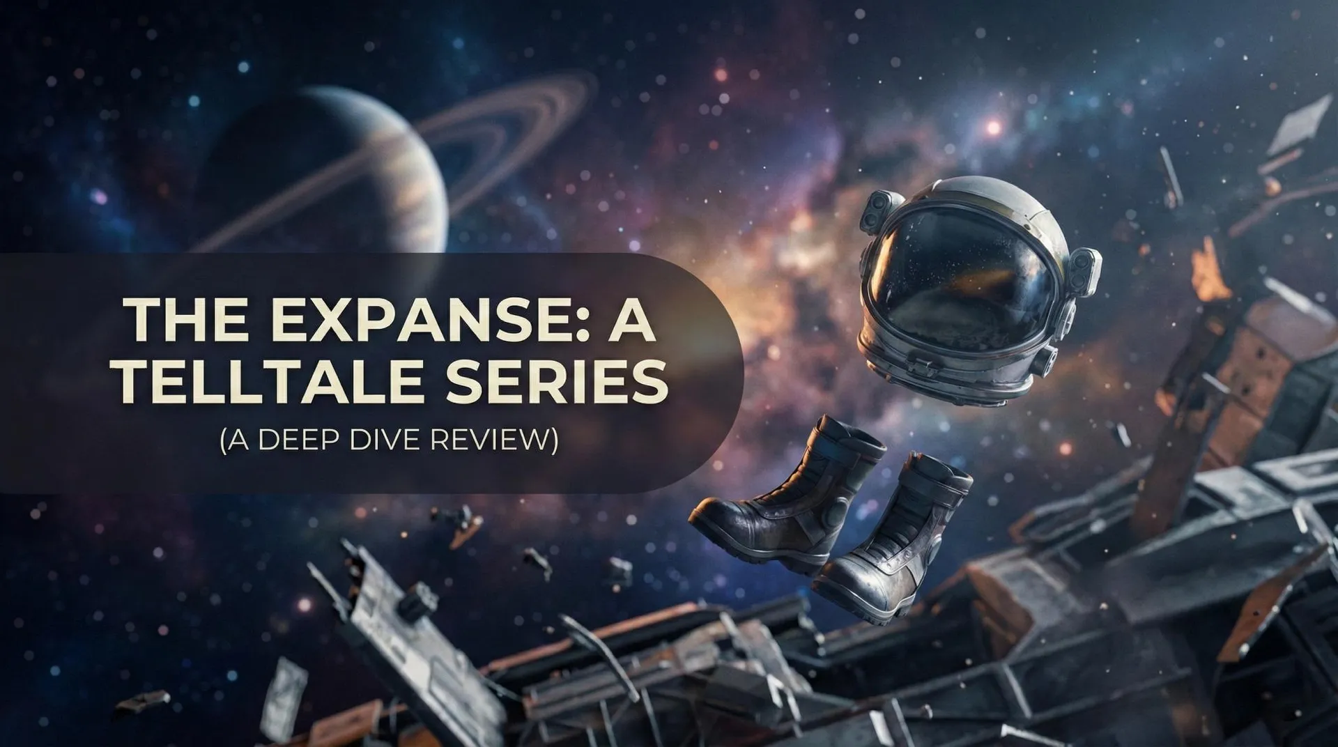 Camina Drummer floating in zero-g in The Expanse Telltale Series
