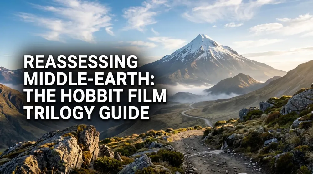 Bilbo Baggins and the company of dwarves on the road in The Hobbit film trilogy