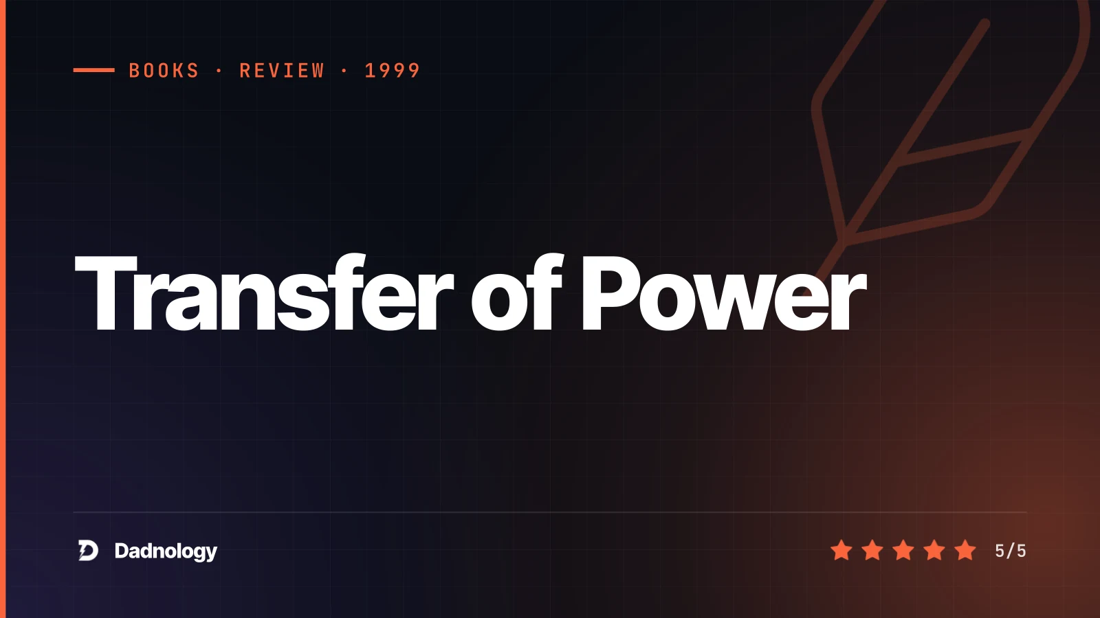Dadnology title card: Transfer of Power review – Mitch Rapp walks in