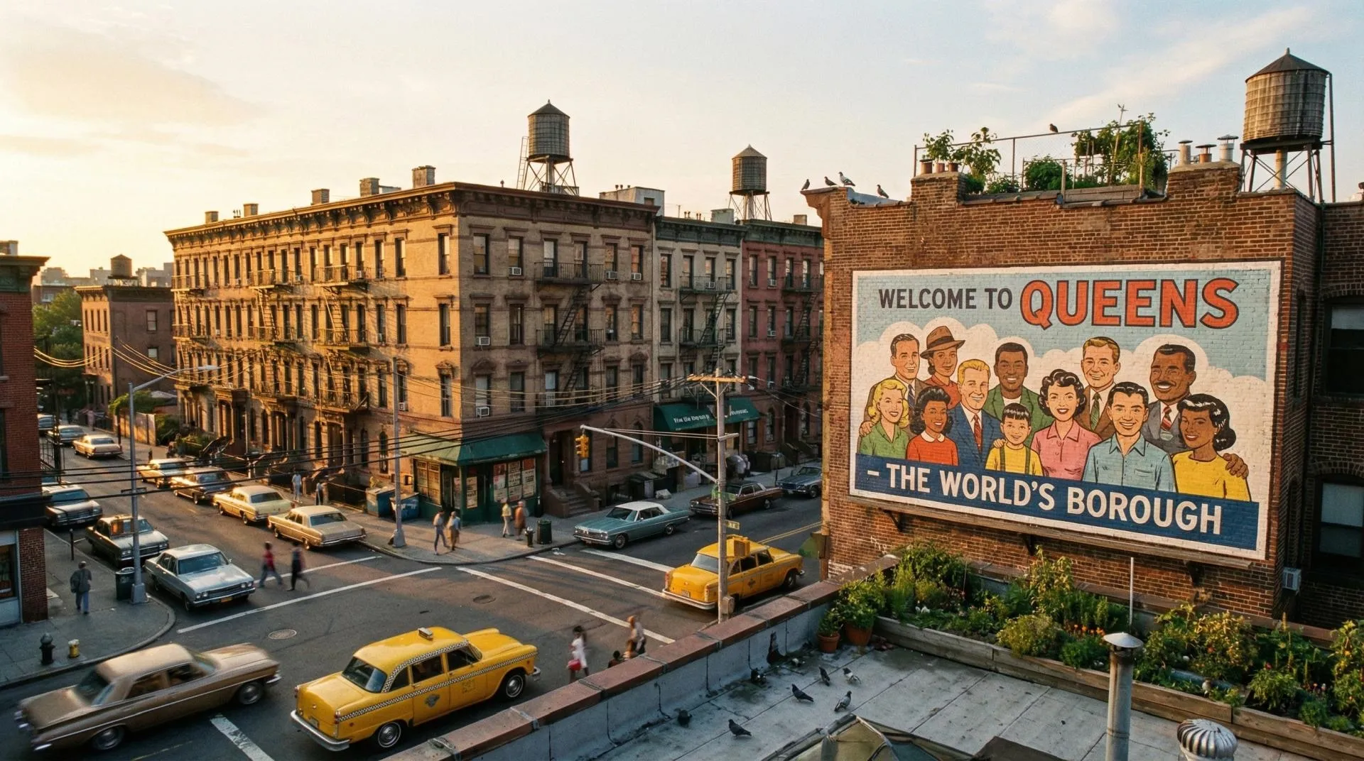 An animated young Peter Parker swinging through New York as Spider-Man