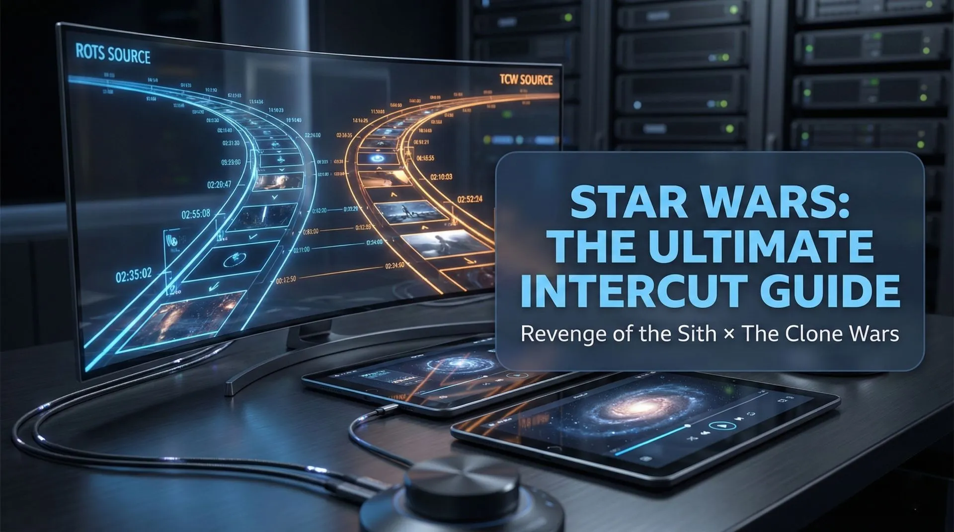 Revenge of the Sith × The Clone Wars – Intercut Viewing Order Anakin and Ahsoka back to back with a galaxy split between live-action and animation