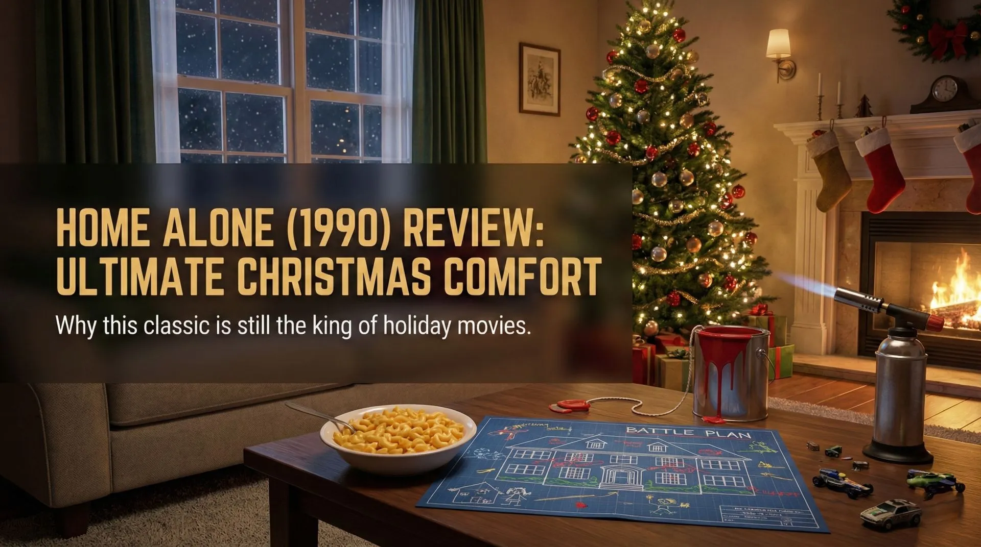 Home Alone (1990) Kevin McCallister screaming with hands on his face in the iconic Home Alone pose